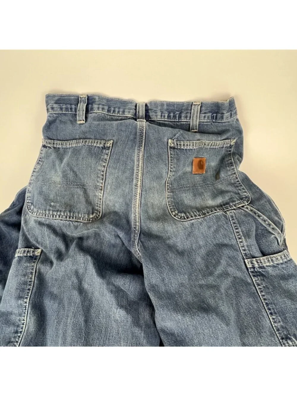 Carhartt Men’s 32” Cut-Off Denim Tool Shorts – Lot of 3 Pairs | Blue Utility - Picture 14 of 16